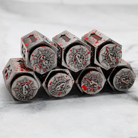 Jeu de dés en résine œil de dragon, 6 dés polyédriques D6, accessoires D&D, cadeaux écologiques