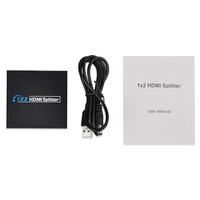 Divisor HDMI 1X2 Divisores y convertidores de Video 1 en 2 salidas para monitores duales PS3 DVD y HDTV Compatible con dispositivos HDMI