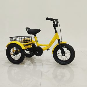 HOSH ebike grosir Hotsell berwarna bingkai baja sepeda kargo untuk anak-anak <span class=keywords><strong>2</strong></span> <span class=keywords><strong>3</strong></span> 4 5 yeas tua kuning hitam - Product Image 4