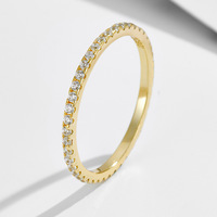 SPJ Directo de Fábrica Anillo de Plata de Ley 925 de Alta Calidad con Zirconia 5A Ultra Brillante, Set de Bandas Apilables de Lujo Minimalista para Mujer