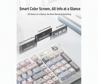 Clavier mécanique GravaStar K98 Tri-mode, fixation Gasket, Hot-Swap, PBT, écran couleur RGB, pour bureau et gaming, compatible Windows