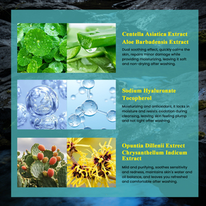 QBEKA Gel Nettoyant Visage Jour et <span class=keywords><strong>Nuit</strong></span> Hydratant Doux Moussant pour Peaux Sèches avec Contrôle du Sébum pour Hommes - Product Image 2