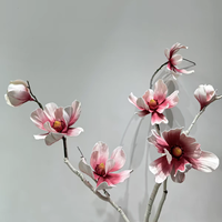Décoration de vitrine de centre commercial en EVA personnalisée, magnolia géant, fleurs artificielles, vente en gros d'usine