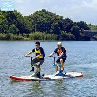 Tapis flottant SUP plat et grand format pour 2 personnes, avec cadre en plastique, résistant à l'usure, portable, pour la mer, de Chine, Lumark OEM, logo personnalisé