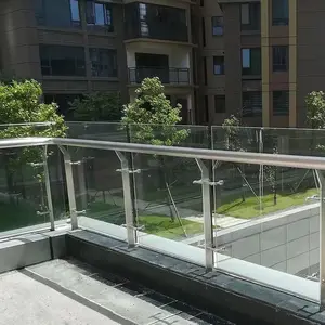 Benutzer definierte 12mm 20mm 24mm dicke gehärtete dreifache Sicherheit Verbundglas treppen Balkon Rahmenloses Glas geländer Glas laminat boden