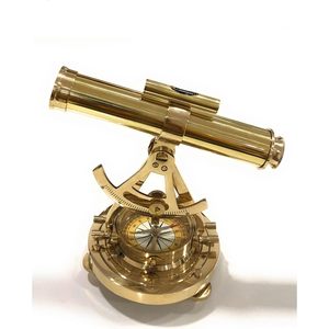 ALFA NAUTICAL Brújula Telescópica de Latón Marino, Telescopio Multifuncional, Decoración de Mesa, Diseño Tradicional, para Interiores - Product Image 1