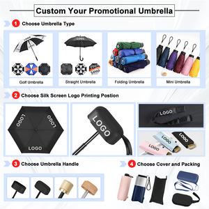 Portable Petite Taille Imperméable Noir UV Revêtement Pare-Soleil Pluie Mini Poche Compact Voyage Parapluie Pliant avec impression de logo - Product Image 5