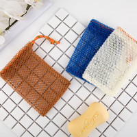 Vente en gros pochette de sac de savon en nylon filet africain personnalisé Ghana éponge de bain exfoliant douche dos