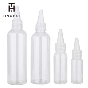 30ml 50ml 100ml 120ml 150ml 250ml PET Plastic Squeeze <b>Bottles</b> with Twist Top Cap Empty Pigment Ink Containers with Applicator - Product Image 2