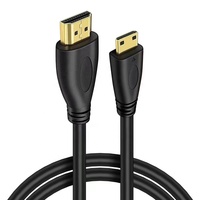 Câble Mini HDMI HD 2.0 Adaptateur Caméra Ordinateur Portable 4K@60Hz, Mini HDMI vers HDMI Mâle vers Type-A, 1m 1.8m 3m