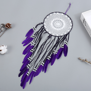 Atrapasueños colgante para decoración del hogar, decoración de pared de estilo europeo y americano, blanco puro, rojo, morado y negro, regalos creativos - Product Image 4