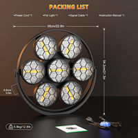 Lámparas halógenas Retro estroboscópicas de 300w, luz cegadora COB RGB de Audio para discoteca y escenario, 7 unidades
