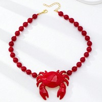 Collier tendance SongYi surdimensionné avec perles en forme de poisson-clown tropical, bijou fantaisie coloré et audacieux, thème océan, été, plage