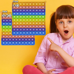 Juguete Sensorial de Silicona de Gran Tamaño con 100 Burbujas, Juguete Educativo de Matemáticas de Doble Cara para Aliviar el Estrés y la Educación - Product Image 6