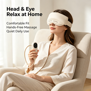 Casque de massage pour <span class=keywords><strong>la</strong></span> tête HD-01 rechargeable avec airbag, 3 niveaux de température, chauffant, pour <span class=keywords><strong>la</strong></span> relaxation du cuir chevelu et des yeux, pour <span class=keywords><strong>le</strong></span> sommeil et <span class=keywords><strong>le</strong></span> soulagement du stress - Product Image 1