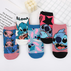 Kaos Kaki Wanita Motif Kartun Anime Laris Manis, Musim Panas, Bernapas, Nyaman, Model No-Show Slip-on - Product Image 4