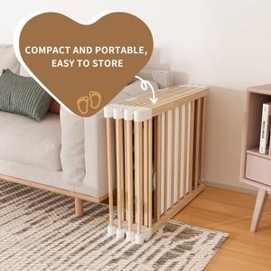 Parc <span class=keywords><strong>de</strong></span> jeu pliable en bois pour bébé, parc <span class=keywords><strong>de</strong></span> jeu intérieur réglable, clôture <span class=keywords><strong>de</strong></span> jeu pour bébé, aire <span class=keywords><strong>de</strong></span> jeu avec porte pour bébé et tout-petit, fabrication OEM - Product Image 5