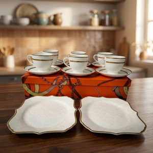 Coffee <b>Cups</b> 6 Pieces <b>Espresso</b> <b>Cups</b> <b>Set</b> Tree Pattern Porcelain Custom Logo Ceramic Luxury Eco-Friendly Round - Product Image 1