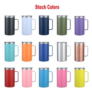 Vaso Térmico de Acero Inoxidable de Doble Pared de Alta Calidad, 24 oz, Portátil, para Cerveza, Leche, Café, con Asa - Product Image 6