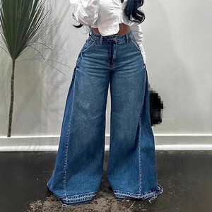 <strong>Sexy</strong> Streetwear Fall Winter Wholesale European Bell Bottom Flare Trousers <strong>Jeans</strong> Ladies Spring Hot Wide Leg Denim Women'S <strong>Jeans</strong> - Product Image 1