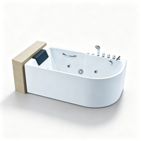 Baignoire de massage autoportante en acrylique avec jets de remous, baignoire SPA moderne, directement de l'usine