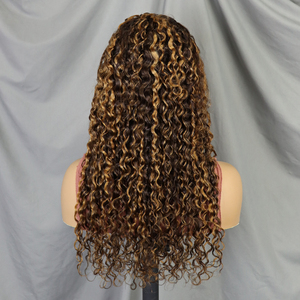 Perruques en cheveux humains à 200 % de densité # Perruques Lace Front P4/30 Water Wave Longues avec Dentelle Transparente 13x4 - Product Image 5