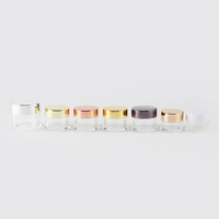 Pots cosmétiques ronds en PS vides de 15 ml, 30 ml, 60 ml avec couvercle à vis en PP/ABS et placage UV pour poudre libre, modèle JA-205, marque OEM