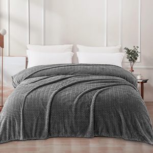 Coperta in Morbido Pile - Leggera, Anti-Acaro, Lavorata a Maglia, Decorativa con Texture Ondulata, per <span class=keywords><strong>Letto</strong></span> e Uso Invernale, Adatta a Tutte le Stagioni - Product Image 3