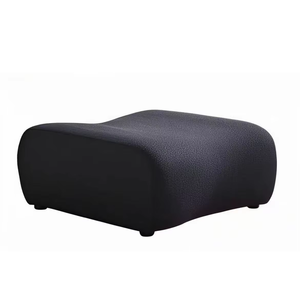 นอร์ดิก leely โค้งโซฟาแบบแยกส่วนผ้าสำหรับห้องนั่งเล่นย้อนยุค lambswool ชุดข้อต่อไม้ไผ่ทรงกลมดีไซน์สร้างสรรค์ - Product Image 2