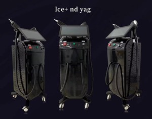 Machine d'épilation et de détatouage 2-en-1 à logo personnalisé, 3 longueurs d'onde (755nm, 808nm, 1064nm), refroidissement par glace, en acier inoxydable, pour peeling au carbone - Product Image 2