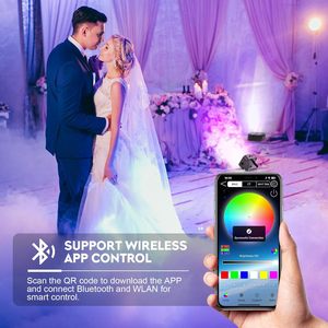 Qhoten Sân Khấu Mini Có Thể Sạc Lại 4-18W Rgbwa UV Par Lights Pin-Powered 6-1 Uplights App Không Dây <span class=keywords><strong>DMX</strong></span> Điều Khiển Từ Xa Cho - Product Image 5