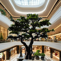 Grand sapin bonsaï artificiel écologique de 3.7m pour l'intérieur et l'extérieur plante décorative verte en fibre de verre et plastique