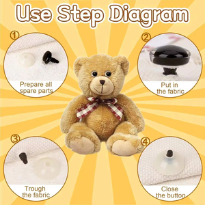 12/14/16/18/20/25/30/35毫米工艺品DIY塑料水晶安全闪光中心瞳孔眼睛钩针眼睛 - Product Image 3