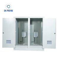 Toilettes d'urgence portatives préfabriquées mobiles Offre Spéciale, toilettes chimiques en acier, toilettes portatives mobiles pour la construction
