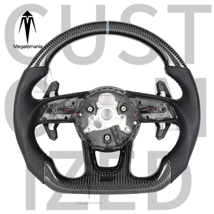Vente directe d'usine pour <span class=keywords><strong>Audi</strong></span> A5 B9 A7 Q3 S8 A3 8P R8 <span class=keywords><strong>TT</strong></span> S3 A6 C7 RS3 A4 Q5 TTRS TTS Volant en fibre de carbone véritable avec LED - Product Image 1