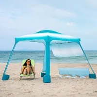 2022, трендовый квадратный пляжный зонт с 4 ножками, солнцезащитный козырек с УФ-защитой для кемпинга, походов, пикника
