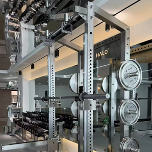 Một tay điều chỉnh sâu <span class=keywords><strong>Squat</strong></span> tập thể dục khung tinh khiết thép không gỉ thủy lực hướng dẫn đường sắt loại nhanh chóng điều chỉnh miễn phí trạm - Product Image 1