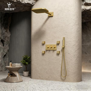 Juego de Ducha Moderno y Minimalista de Acero Inoxidable, Montado en la Pared, con Grifo de Agua Fría y Caliente para Baño, Accesorios para Cuarto de Ducha - Product Image 4