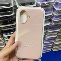 Coque de téléphone en silicone liquide de luxe pour iPhone 16 Pro Max 16 Plus 15 avec protection d'écran et emballage premium