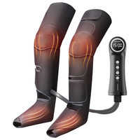 Masseur de jambes à air compressé chauffant, bottes de thérapie à pression d'air pour les jambes entières, pour la circulation sanguine des personnes âgées