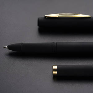 Juego de bolígrafos de tinta de gel negro de estilo bonito de 0,5mm al por mayor logotipo personalizado acabado mate regalo publicitario promocional de plástico - Product Image 4