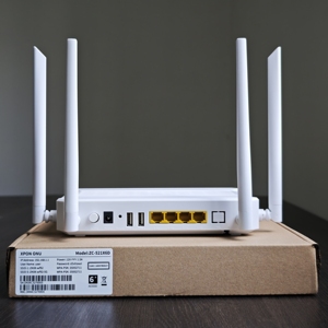 Router Zikun 4 antenas WiFi 6 XPON Fibra ONUs doble banda 4GE PPPoE/IP Estático/DHCP/Bridge - Product Image 1