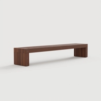 Banc de parc extérieur en bois massif, chaise de loisirs pour zone d'entrée de centre commercial, quartier commercial, allée