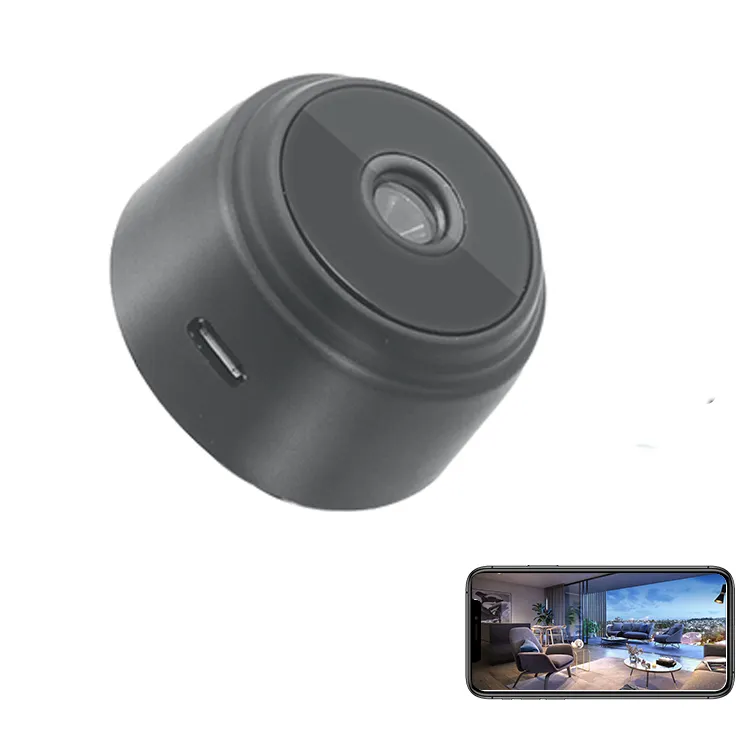 كاميرا واي فاي صغيرة طراز A9 مع إمكانيات رؤية ليلية محسنة: قابلية الاتصال اللاسلكي، بث مباشر في الوقت الفعلي، حساس للحركة