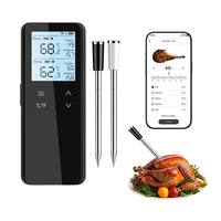 2 sondes pour thermomètre à viande, étanches IP67, en acier inoxydable de qualité alimentaire, écran LCD, résolution 0,1°C, contrôle intelligent par application