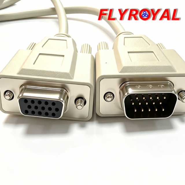 DB15 Male to Female D-SUB Cable Wire Harness Assembly for Industrial Control Equipment