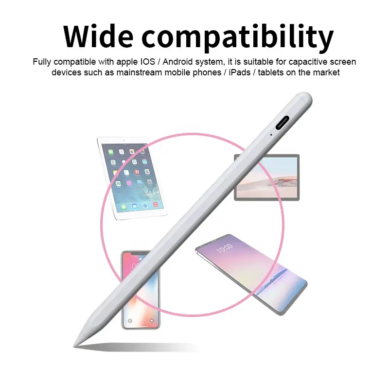 ปากกาสไตลัสแบบ Capacitive อเนกประสงค์,ปากกาหน้าจอสัมผัสสำหรับโทรศัพท์ Ipad/iPhone/แท็บเล็ต