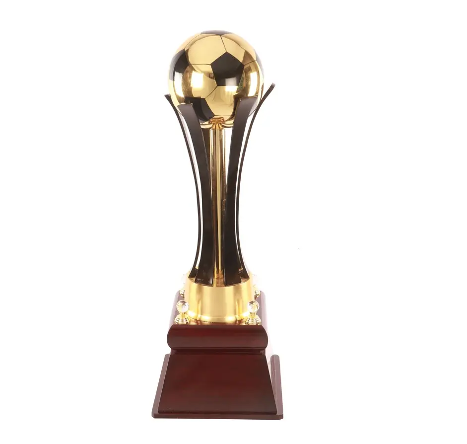 Personalizado feito metal fantasia futebol bola troféu