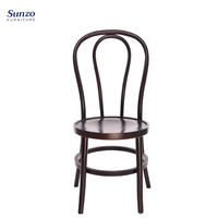 Chaise Thonet en bois courbé de noyer en bois massif pour événement de mariage chaise de salle à manger