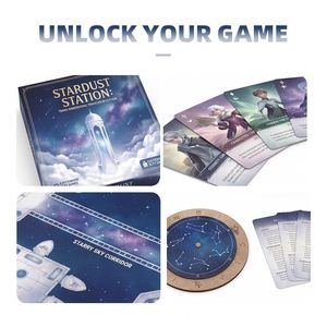 เกมการ์ด FUXi Stardust Station เกมกระดานกลยุทธ์ พิมพ์สีเต็มรูปแบบ ความบันเทิงเพื่อการศึกษา เกมบนโต๊ะ 2 คน ทำด้วยมือ พกพาสะดวก - Product Image 3